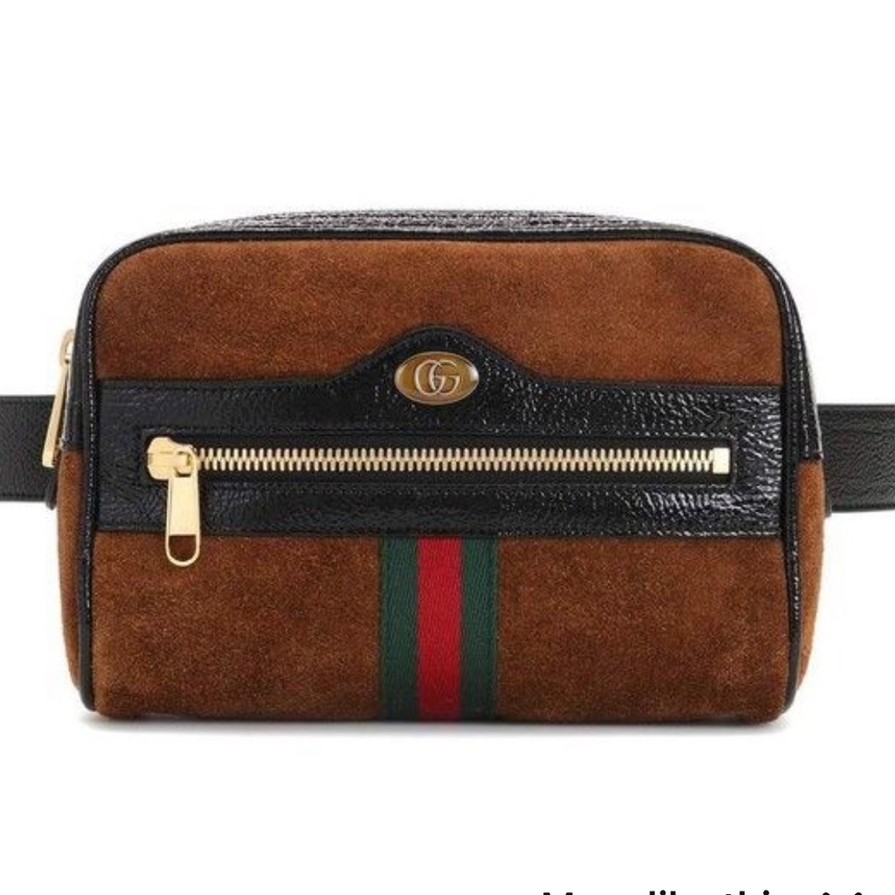 GUCCI
Suede Small Ophidia Belt Bag 85 Brown